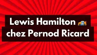 Lewis Hamilton  chez Pernod Ricard : Alcool au garage , sobriété au volant
