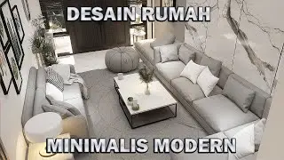 Desain rumah lahan 7x21 meter minimalis modern