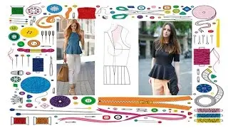 Modeling blouse with Basques.