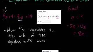 Equations With Variables On Both Sides: Intro