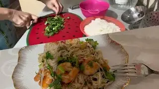 Фунчоза с креветками/