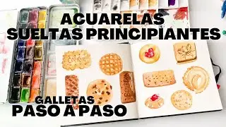ACUARELAS PARA PRINCIPIANTES  galletas paso a paso