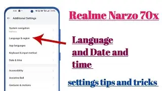 Realme Narzo 70x Language and Date and time settings || How to use