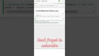 7. count() Method for Python Lists