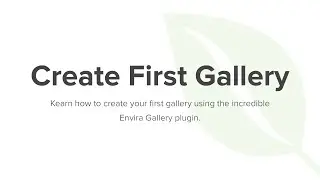 Creating Your First Envira Gallery