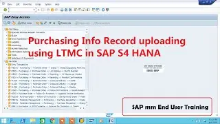 Purchasing info record uploading using LTMC  in SAP S4 HANA