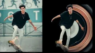 Picsart Stretch Circle Photo Editing || Circle Stretch Editing in Picsart - Circular Stretch Effect