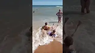 Море сегодня штормило. Огромные волны...