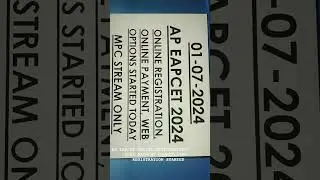 #APEAPCET2024 #EAPCET 2024 ONLINE REGISTRATION FEES PAYMENT COUNCELLING REGISTRATION STARTED #VIRAL