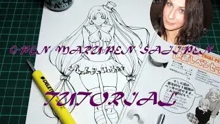 G-Pen, Maru-Pen, Saji-Pen Tutorial + Inking Demo & Giveaway talking (Ita sub Eng)