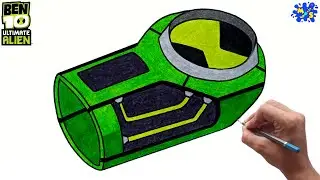Ben 10 Watch drawing || How to draw Ultimatrix from Ben 10 Ultimate Alien
