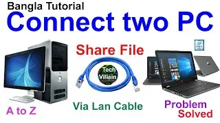 Connect Two Computers and share files Via Lan Cable.