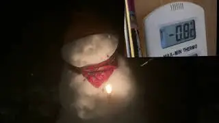 Snømann i april