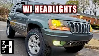 JEEP WJ LIGHTS - RESTORING AND REPLACING GRAND CHEROKEE LENSES FOG LIGHT AND BOSLLA LED BULB INSTALL