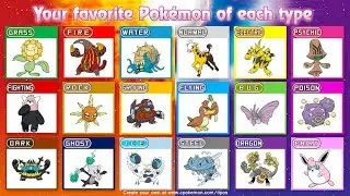 MY FAVOURITE POKEMON OF EACH TYPE