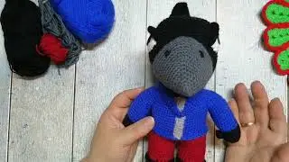 первая игрушка в 2023году, Ворон из компьютерной игры, игрушка крючком, связала на заказ