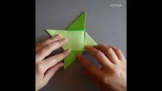 Оригами волчок за минуту 💫 Антистресс игрушка из бумаги #shorts Easy Origami Paper Toy Spinner