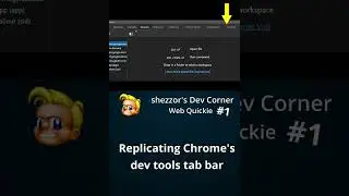 How to code Chrome's devtools tabs bar in HTML, CSS, JavaScript | Web Dev Quickie #1