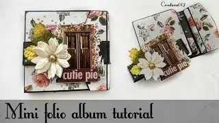 Mini Folio Tutorial | Mini flip flap Scrapbook / album ideas | DIY