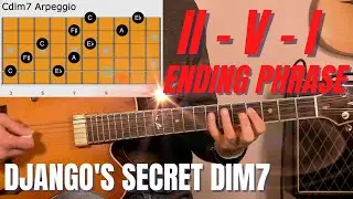 II-V-I bursting with diminished arpeggio energy - Demonstrated over All of Me