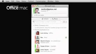 Lync for Mac quick tour