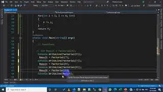 70 - C# -  Methods - Factorial Example  مثال لدالة تحسب مضروب العدد