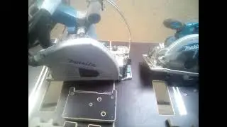 Как поставить циркулярную пилу Makita в стол и не одну.  Монтаж пилы в складной верстак трансформер.