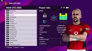 eFootball PES 2020 - Manchester United 2003