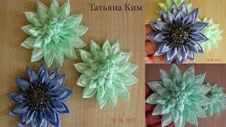 Лотос Канзаши/Интересный Лепесток Канзаши/Lotus kanzashi / Interesting petal kanzashi