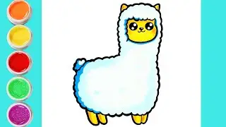 How to draw a llama | Simple drawing | Как нарисовать  милую ламу | Простой рисунок ламы