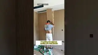 pvc wall panel Invisible door installation #wallpanel  #interiordesign #installation #homedecor