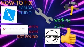 how to fix Roblox studio entry point error *working 2020*