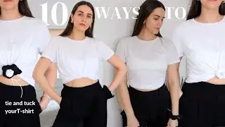 10 ways to tie and tuck your T-shirt  👕 easy and cute