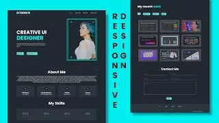 Responsive Designer Portfolio Website | HTML CSS & JavaScript | Filter Options