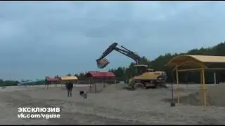 17.08.2016 Установка грибков на пляже 