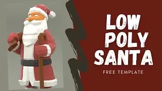 Как собрать большого БУМАЖНОГО Деда Мороза| Техника LoW PoLy | Low Poly Santa |