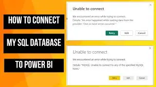 How To Connect MySQL Database To Power BI | How To Load MySQL Data To Power BI | Step-By-Step