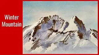 Watercolor mountain.