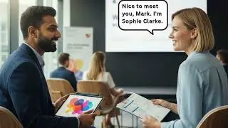 How to Introduce Your Full Name in English & Start a Real Conversation (Mark & Sophie)