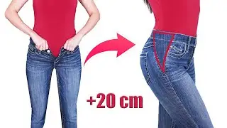 A sewing trick how to upsize jeans in the waist to fit you perfectly!