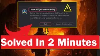 GPU Configuration Warning davinci resolve !! Solved 2025 Davinci is unable to run in cuda..