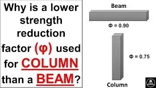 Why is a lower strength reduction factor (φ) used for COLUMN than a BEAM? | ACI-318 | Column vs Beam