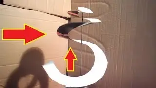 Эксперимент, спираль из бумаги и теплый воздух