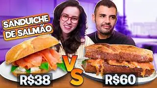 SANDUÍCHE DE SALMÃO CARO DE R$60 X R$38 - VIROU UMA MASSINHA