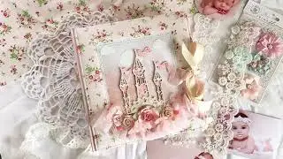 Скрапальбом из коллекции «Девочки» от ТМ FLEUR-design. Скрапбукинг. Tutorial scrap. Шебби альбом.