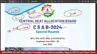 csab counselling 2024 schedule, registration date, choice filling कब से start होगी 🔥| csab 2024