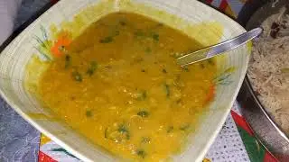 Tasty Recipe Onion rice and mung masoor dal
