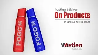 How to Put Sticker on Products in Redshift _ Cinema 4D Tutorial