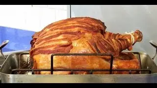 Bacon Wrapped Turkey Recipe | Potluck Video