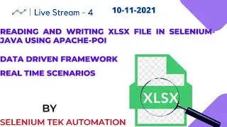 Automation Testing Live Tutorial 4 |  Apache POI -  part2 | Data Driven Frame Work | Synchronization